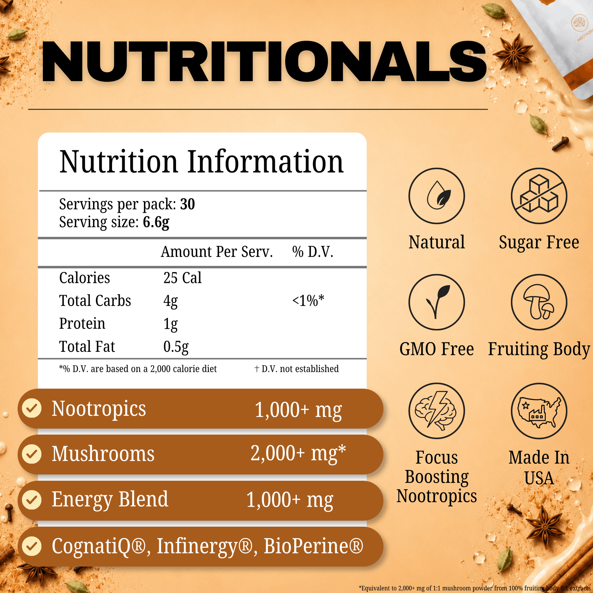 Neubrain™ Nootropic+Mushroom Chai Latte